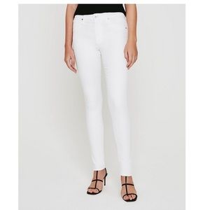 AG Farrah High Rise Skinny White Jeans 30R